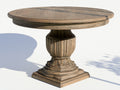 Tavolo da giardino - Legno massello - 130x130x76 cm - Naturale - Classico rustico