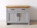 Credenza-legno ingegnerizzato-legno massello-82x42x86 cm-grigio-legno naturale-stile moderno funzionale