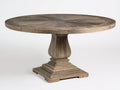 Tavolo da giardino - Legno massello - 130x130x76 cm - Grigio naturale - Classico rustico