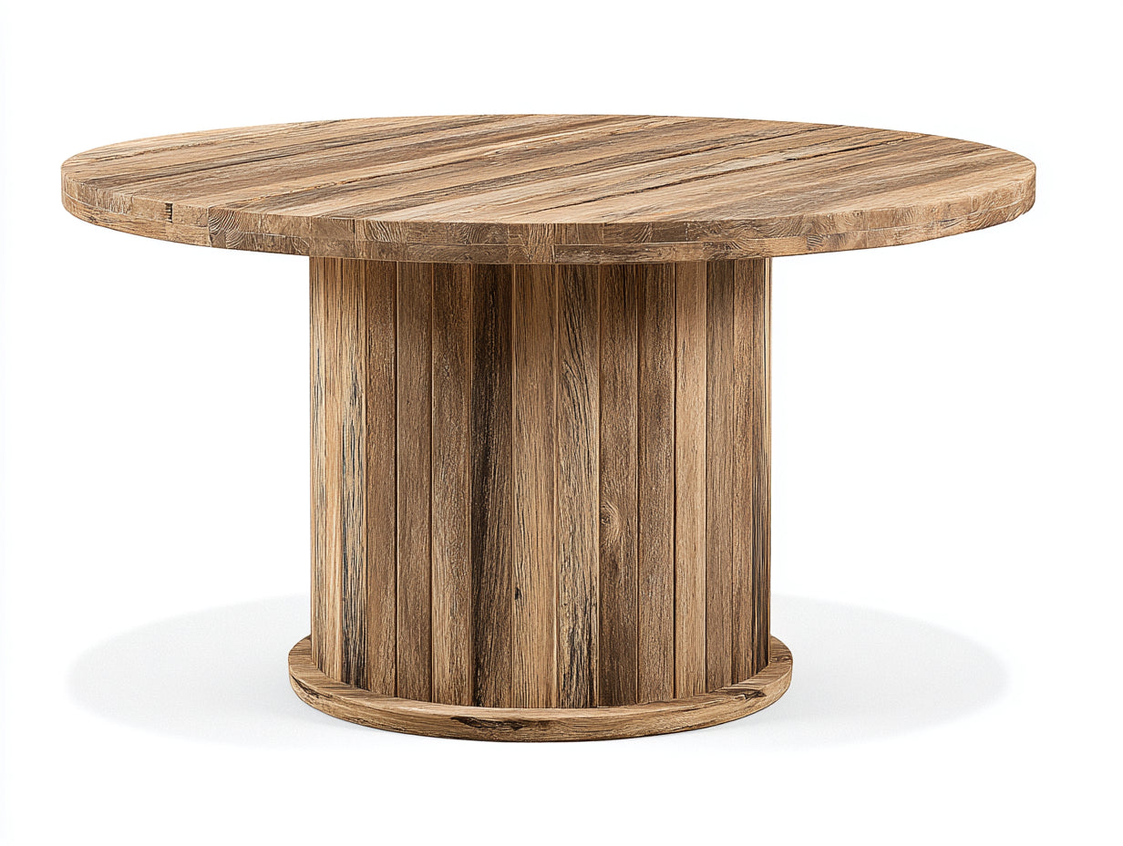 Tavolo da giardino - Legno massello - 110x110x75 cm - Naturale - Rustico