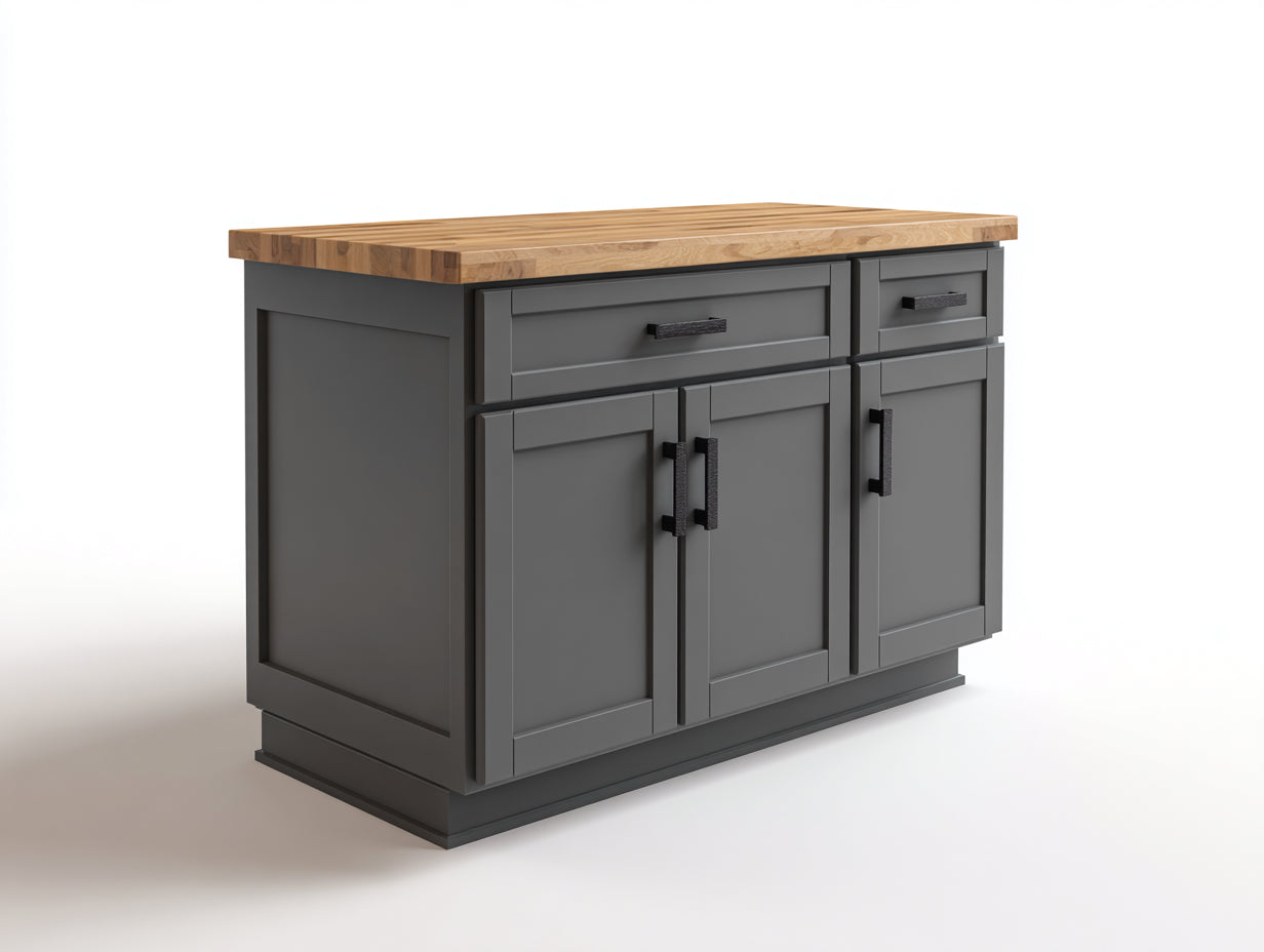 Credenza-legno ingegnerizzato-legno massello-120x45x86 cm-grigio-legno naturale-stile moderno rustico