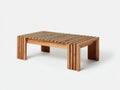 Tavolo da giardino - Legno massello - 110x60x42 cm - Naturale - Rustico contemporaneo