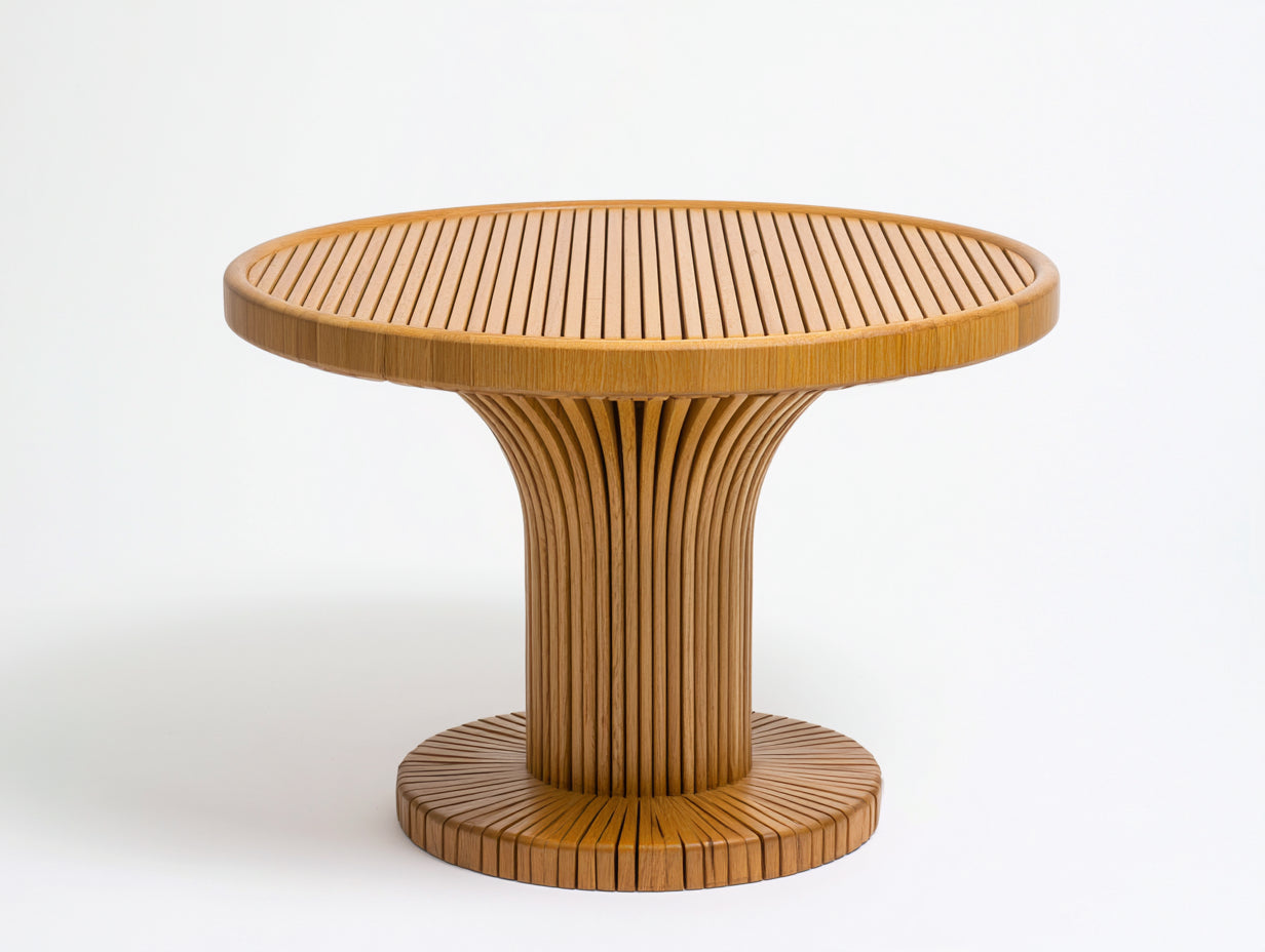 Tavolo da giardino - Legno massello - 120x120x75 cm - Naturale - Moderno tropicale
