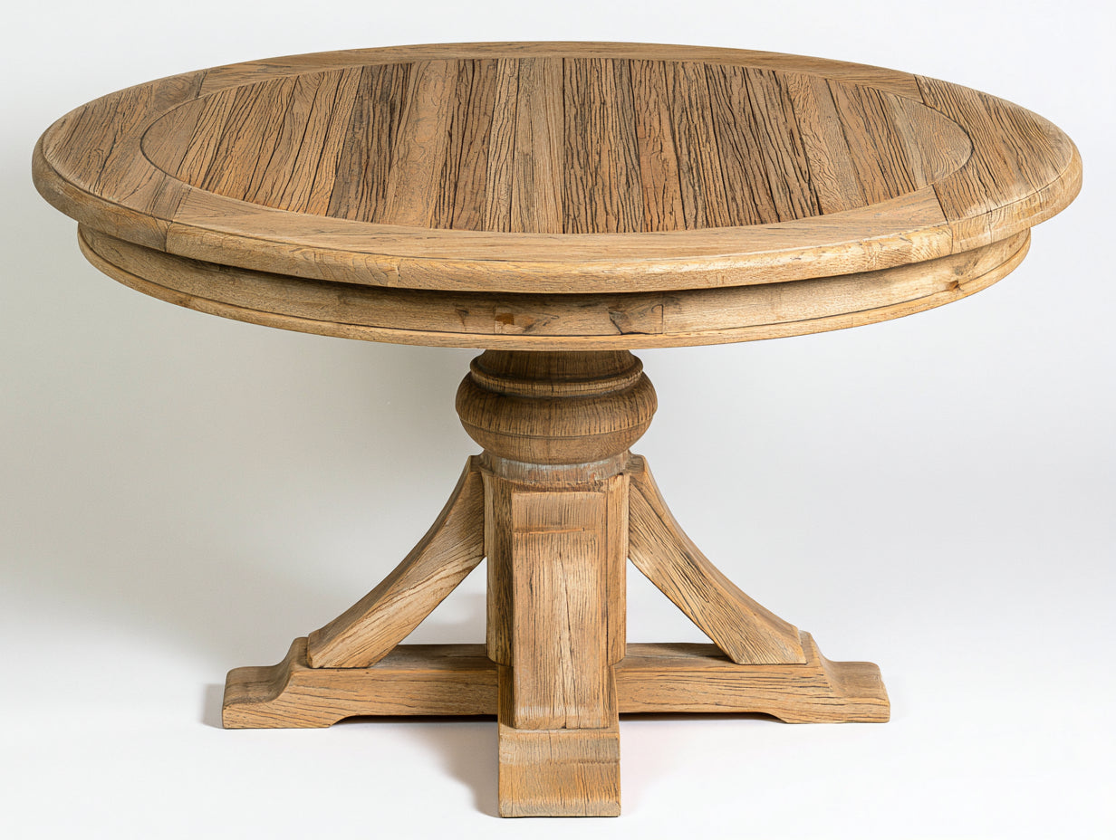 Tavolo da giardino - Legno massello - 120x120x76 cm - Naturale - Classico