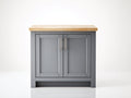 Credenza-legno ingegnerizzato-legno massello-80x42x85 cm-grigio-legno naturale-stile moderno elegante