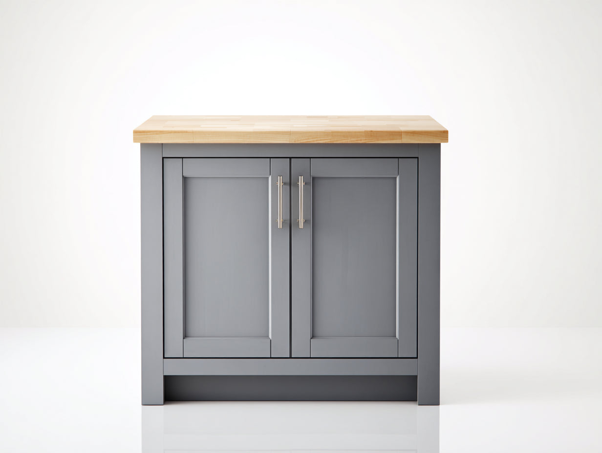 Credenza-legno ingegnerizzato-legno massello-80x42x85 cm-grigio-legno naturale-stile moderno elegante